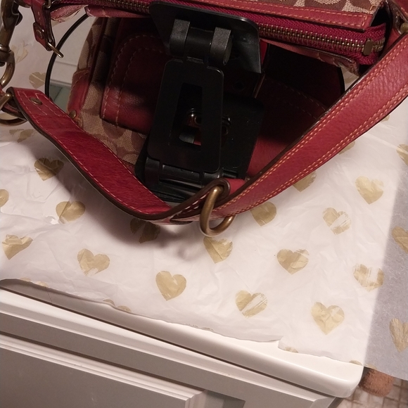 Vintage Coach Legacy Signature Leather and Suede Handbag - Picture 15 of 17